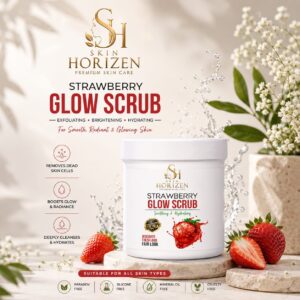 Skin Horizon Strawberry Glow Scrub – Exfoliating & Hydrating Formula (100g)
